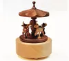 Customized creative wooden carousel toy music box