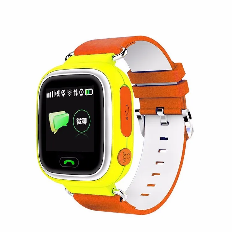 

Smart Watch 2021 CE Rohs Children GPS Smartwatch Q90 1.22 Inch Color Touch Screen WIFI SOS Smart Watches for Kids Baby Q90, Orange, pink, blue