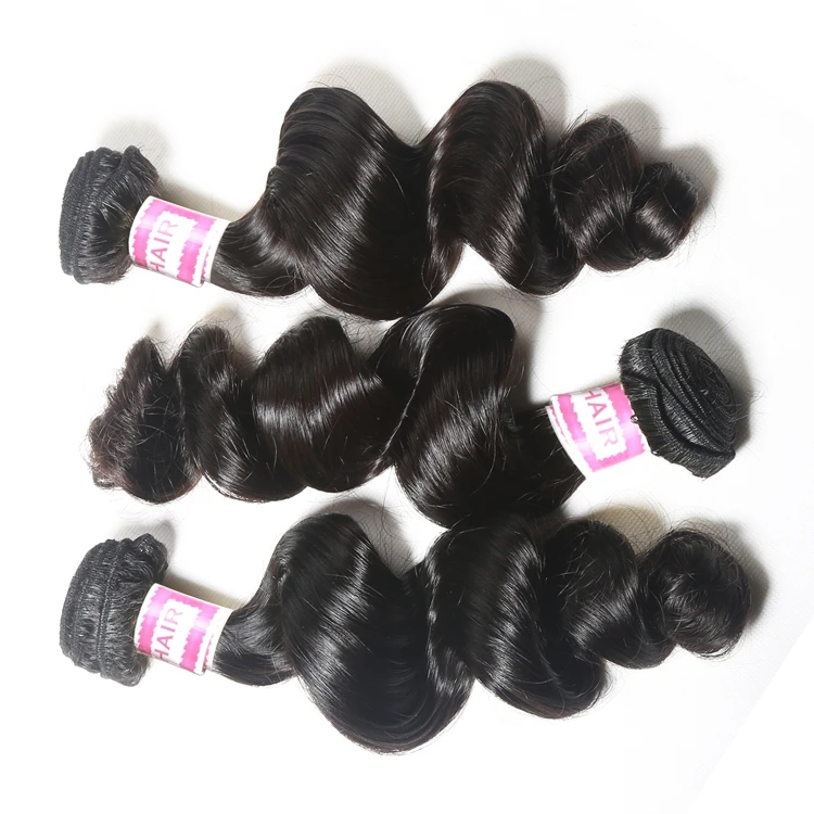 

Own Factory with low cost and High profit virgin hair cheap prices brazilian loose wave, Natural black