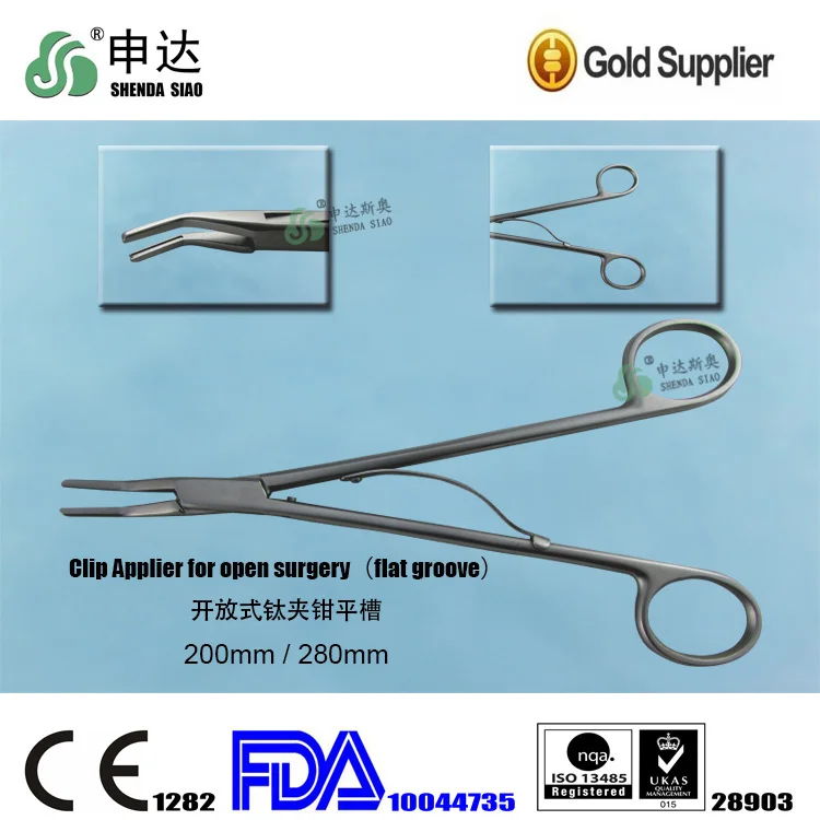Clip Applicator For Open Surgery Metal Clip Applier Laparoscopic Use