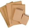 School Office Supplies A5/A4 Custom Size Logo Kraft Paper Cover Inner Ruled 2 / 5mm Dot Grid Notepad Notebook