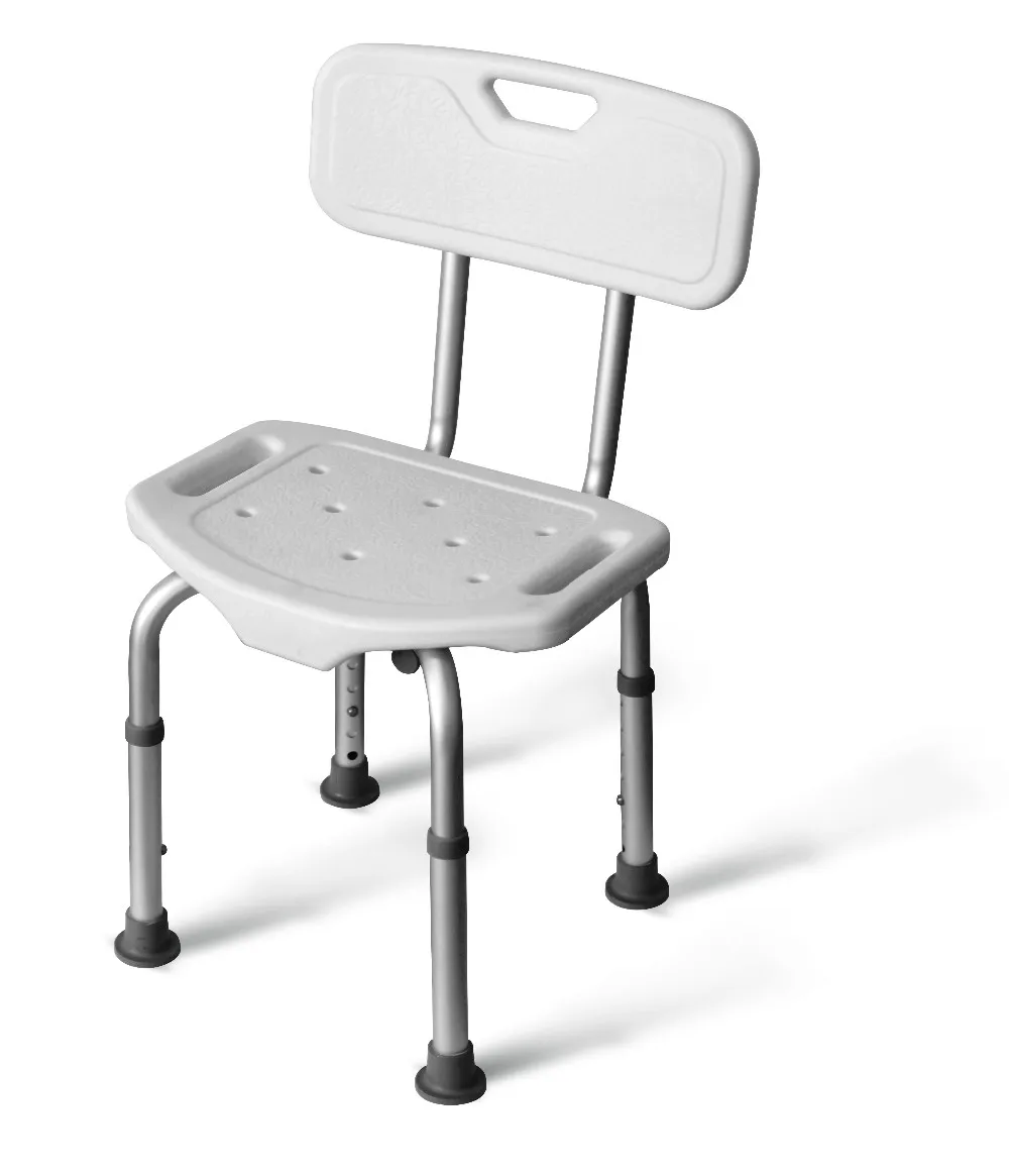Durable Anodized Aluminum Nonslip Feet Secures Stool Bathroom Safety
