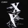 Cool Manufacturer Mens Accessories Cuff Links China Wholesale X Shape Innitial Letter Alphabet X Cufflinks