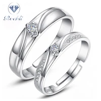 

Super September free sample Wholesale Fashion Jewelry Women Ladies shinning Silver Crystal Wedding Couple Rings Wedding Ring