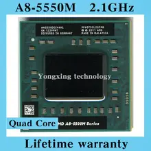 Lifetime warranty A8 5550M – 5500M 2.1GHz Quad Core AM5550 Notebook processors Laptop CPU Socket FS1 722 pin Computer Original