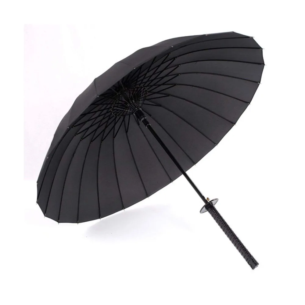 wholesale japanese traditional compact golf samurai sword shaped handle katana umbrella