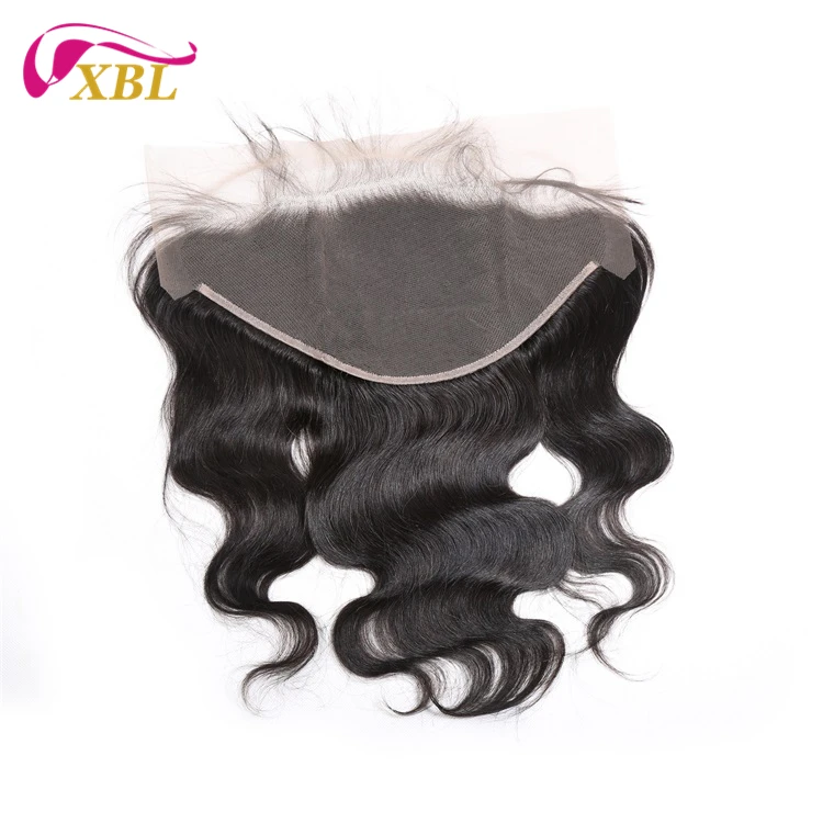 

XBL dropshipping pre plucked 13x6 swiss lace frontal body wave human hair natural black 10-26 inch can be parted anywhere