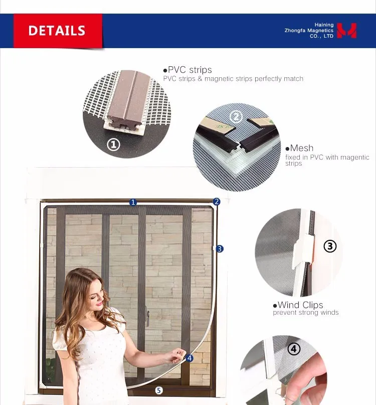 High Quality Easy Install Mosquito Net For Window Door Quality