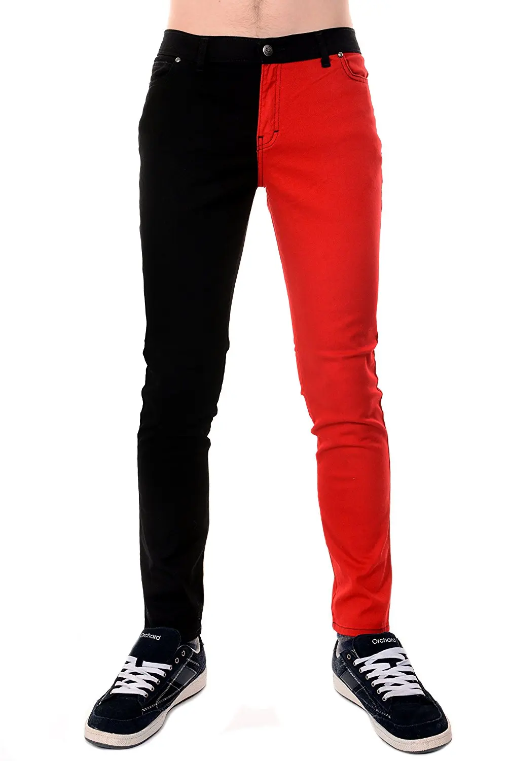 Черно красные джинсы мужские