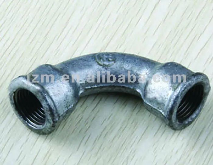 fluid connector, BS Threads malleable iron pipe fitting bends