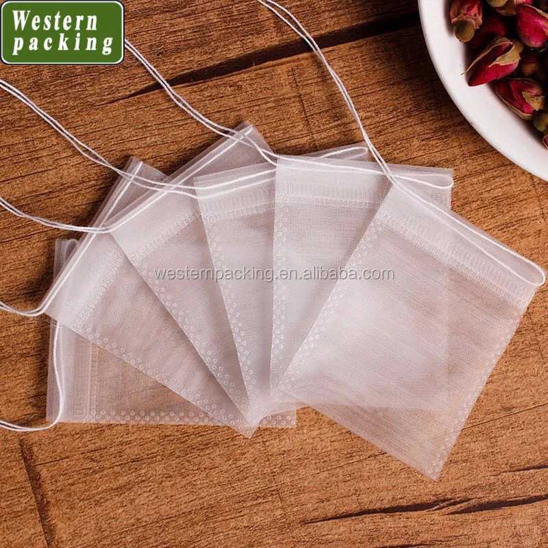 
Small nylon mesh drawstring tea bag 