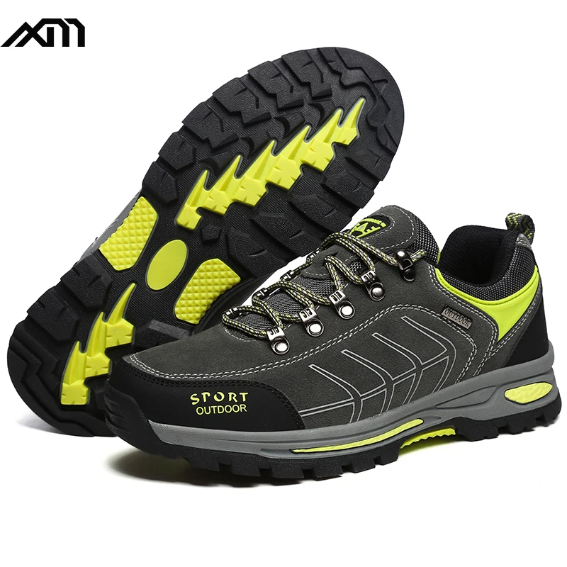 

Men Sports Shoes Hiking Boot Military Durable Outdoor, Grey/black/blue