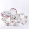 2018 New 72pcs luxurious glaze kitchen dinner porcelain dinnerware set