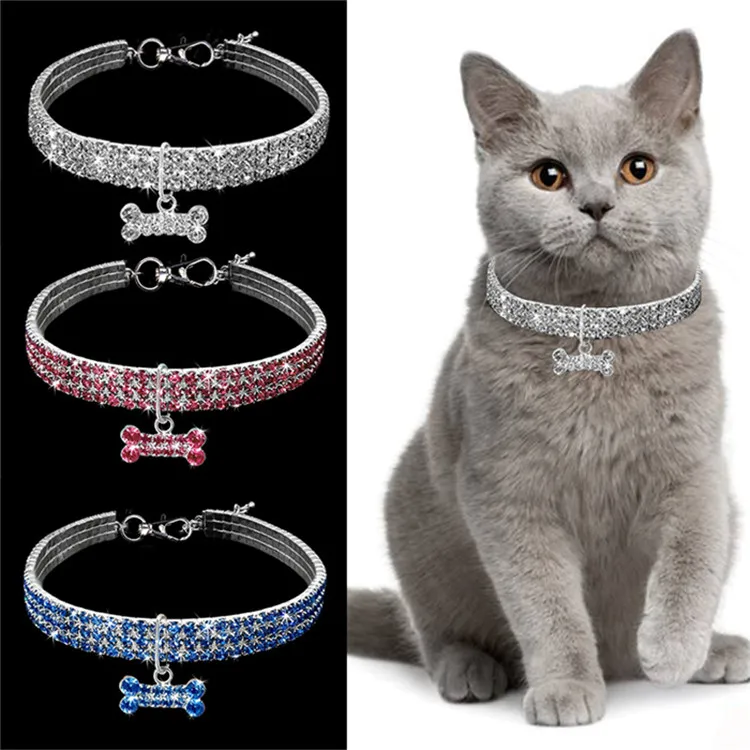 Fashion Pet Dog Jewelry Necklace Crystal Rhinestone Diamond Luxury Cat