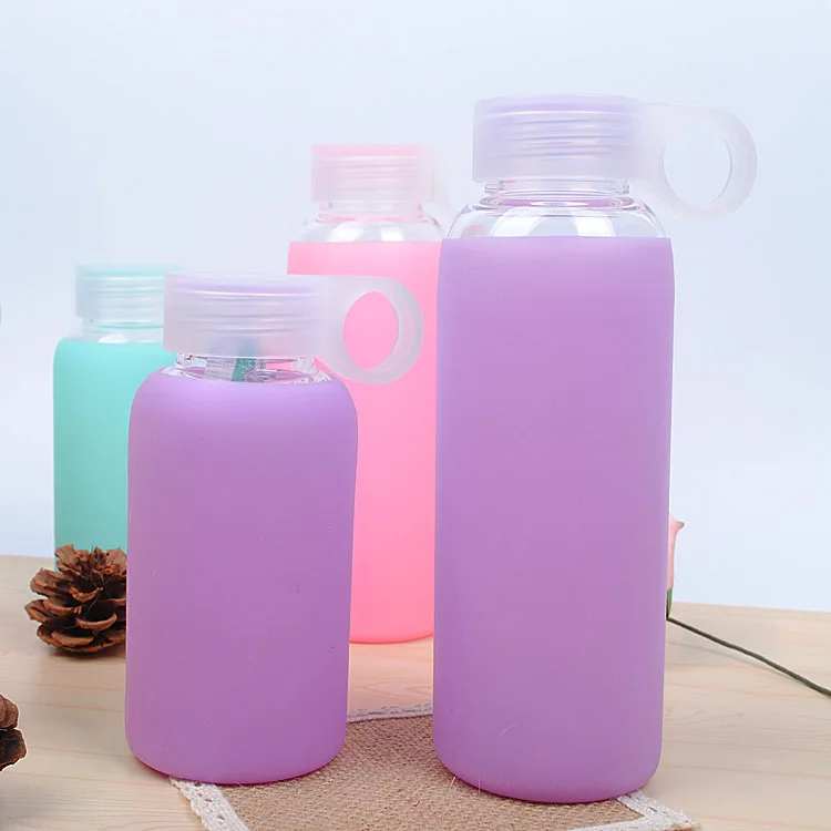Ecofriendly Silicone Glass Water Bottle /silicone Rubber Bottle Sleeve