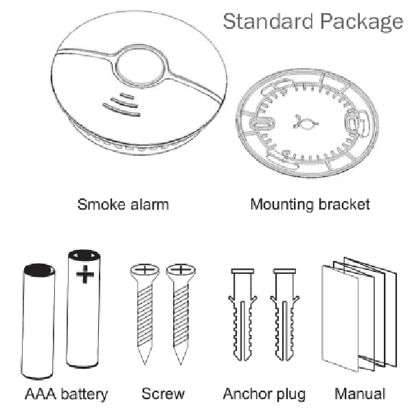 
New Photo Electric Wireless Standalone Fire Smoke Sensor, Stand alone Smoke Detection Sensor 