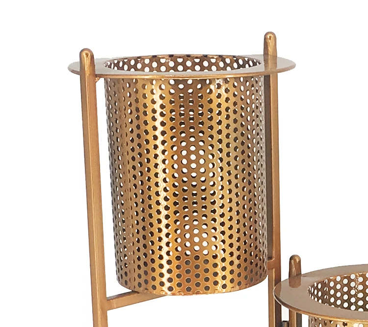 
Foldable galvanized metal Magazine rack golden finishing 
