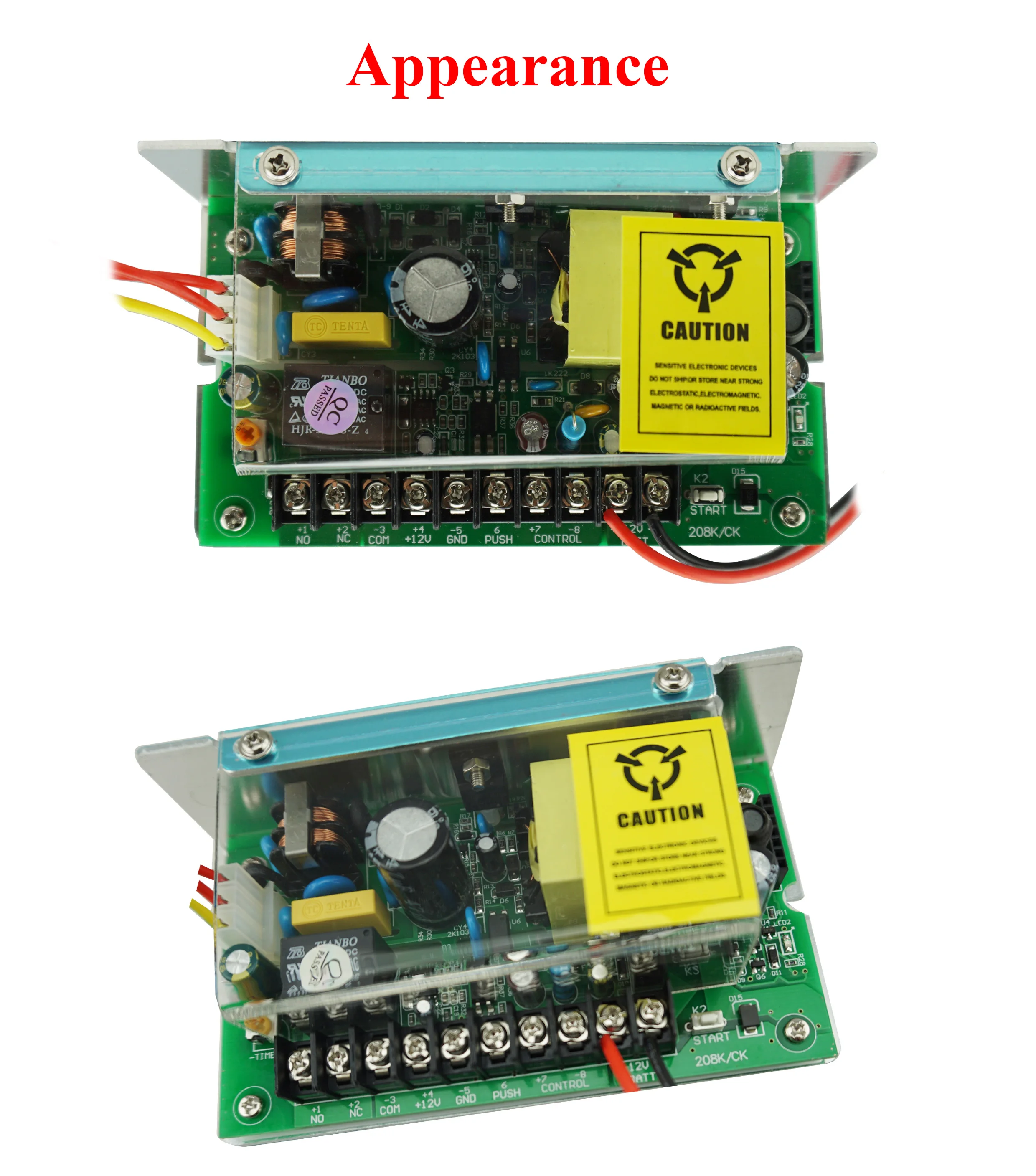 AC 12V-DC 12V 5A Door Access Controller Power Supply Board Backup Battery Port 