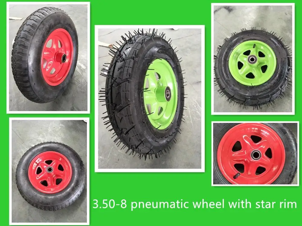 Wheelbarrow Wheel 14inch Pneumatic Wheel Inflatable Tyre 