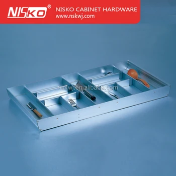 Kitchen Drawer Insert Cutlery Trays Tableware Set Aluminum Cutlery