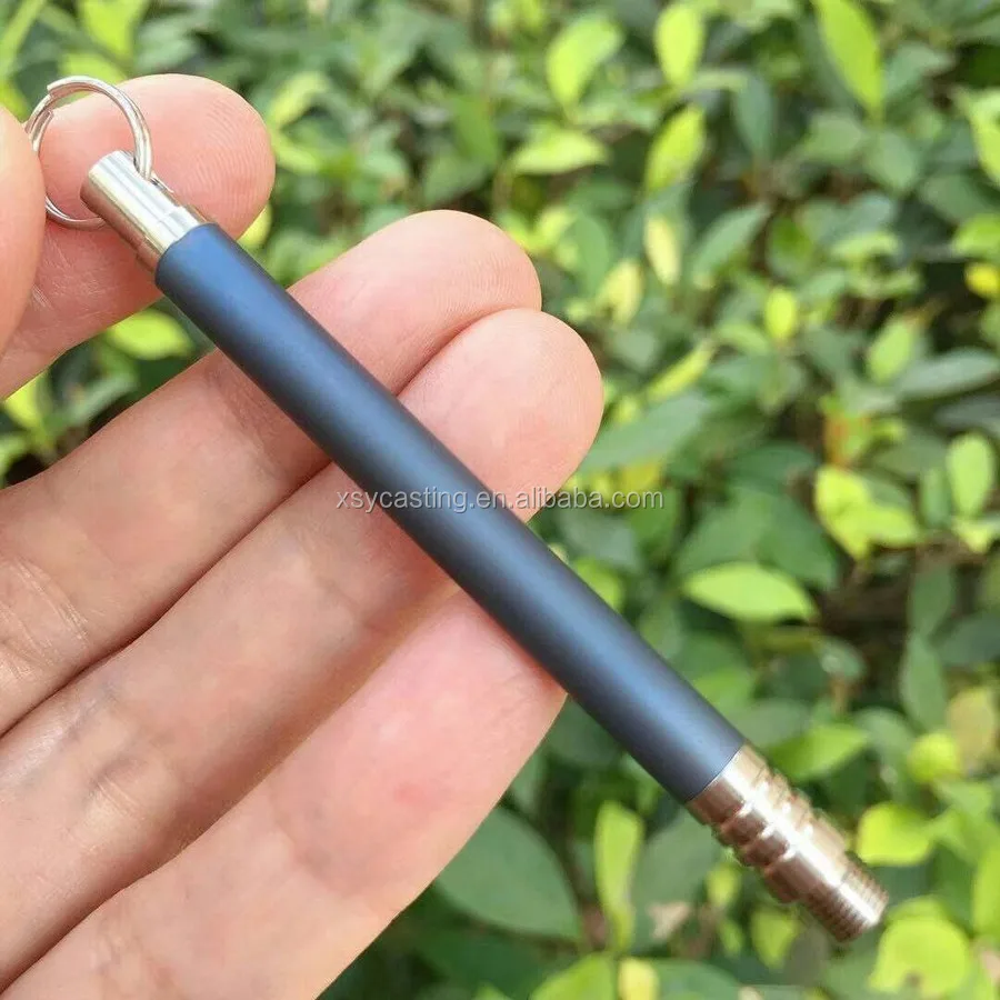 Custom 65mm Length Grey Blue Titanium Metal Toothpicks With Holder