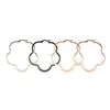 2018 fashion New modern stainless steel wintersweet big hoop earrings earring flat hoop women jewelry