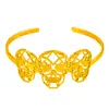 Copper Material Simple Design Silver/Gold/Rose Gold Plating Skull Bangle For Gifts