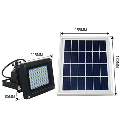 Amazon hot selling 54 LED 500 Lumens 6W Solar Panel Outdoor Solar Light Security Light solar flood light