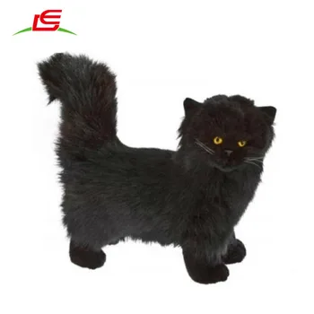 stuffed black cat realistic