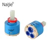 Low price 40mm single seal mixer tap faucet valve inner ceramic cartridge with temperature limiter