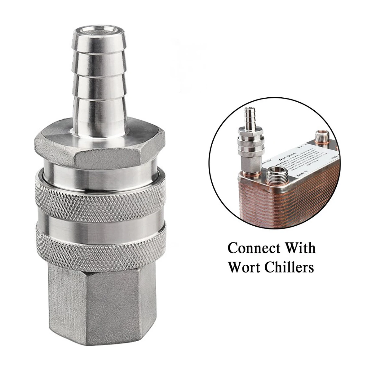 Stainless Steel 60 Plate Wort Chiller Brazed Plate Heat Exchanger With