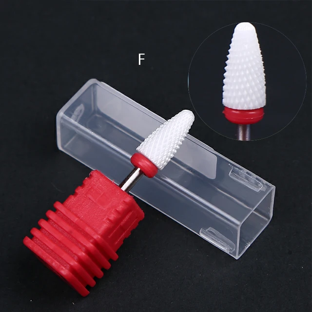

Ceramic White Flame Cone Shaped Bit Nail File