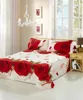 microfiber HD ring and red rose flower sheet set /bedding set/duvet set with wholesale
