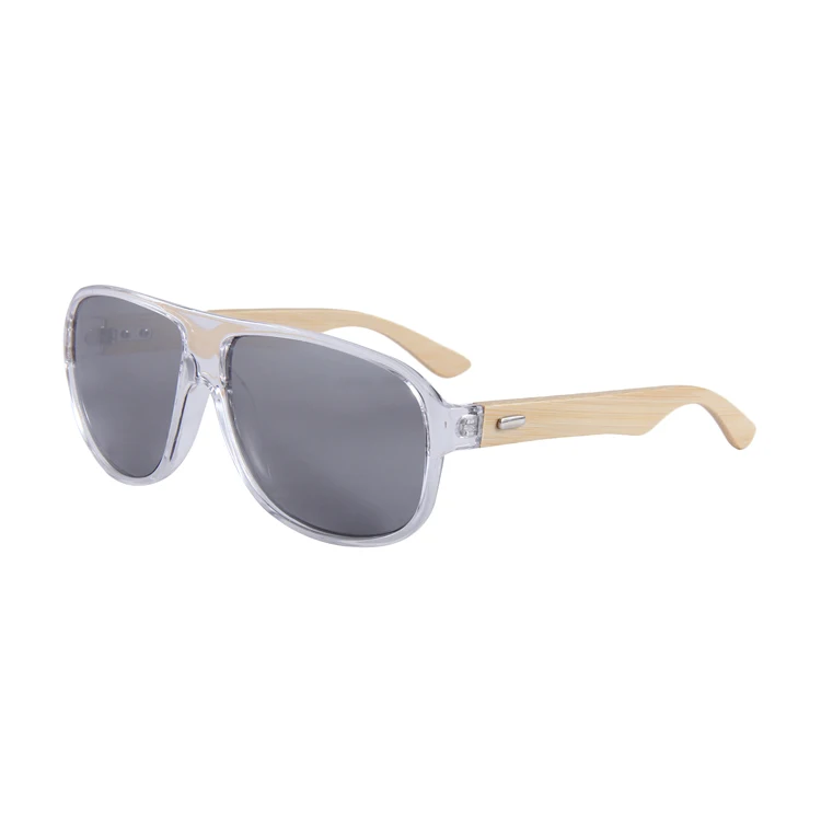 

2018 Wholesale fashion bamboo arms custom sunglasses with your logo, Custom color