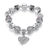 

Luxury Brand Women Bracelet Silver Crystal Charm Bracelet for Women
