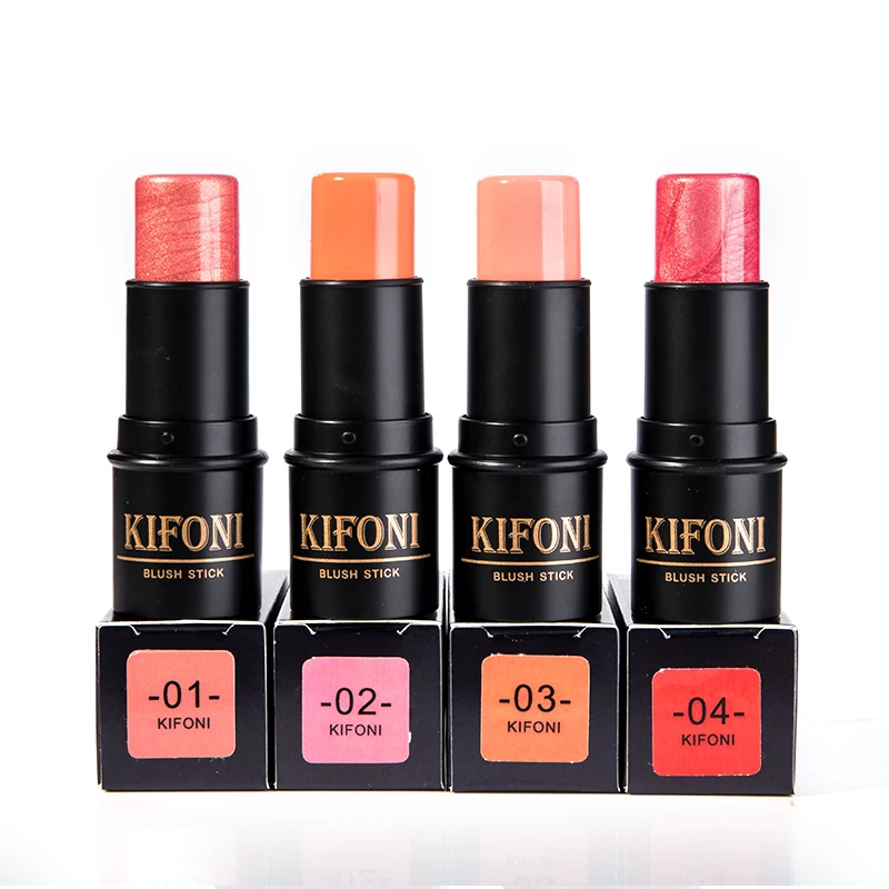 

KIFONI Brand 4 color baked blush Makeup blush stick Palette Face Cheek cream Blusher sticker Long Lasting Nude Natural Cosmetics