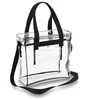 BeeGreen Clear PVC 12*12*6 Stadium Vinyl Tote Bag With Zipper closure