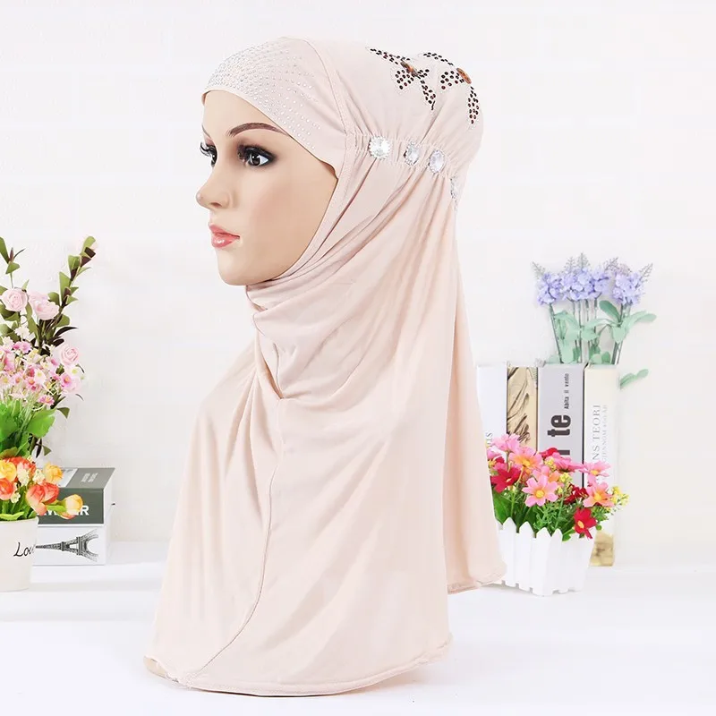 China Wholesale Solid Color Cotton Arab Scarf Shawl Hijab With Applique Buy Arab Hijab Sex