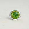 PES Fashion Jewelry! 2019 new arrival real dried flower round shape cubic zircon rings (PES6-918)