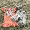 baby girls summer outfits girls dream catcher clothing children bib top ruffle shorts sets kids boutique clothes with headband