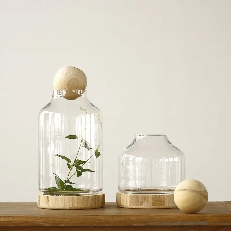 2 Inch Unfinished Round Wood Ball Lids For Glass Vase Decorative