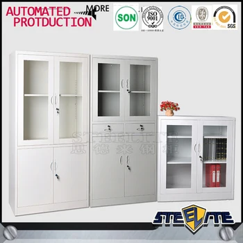 Half Glass Door Middle Two Drawers Steel Door Filing Cabinet Buy