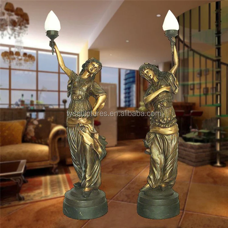 Life Size Bronze Brass Antique Figure Statue Lamp For Sale Buy