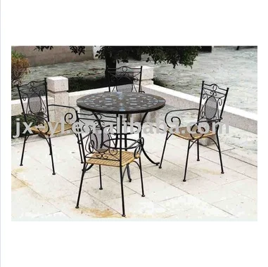 Outdoor 5pcs Mosaic Bistro Table Set - Buy Mosaic Bistro Table & Chair