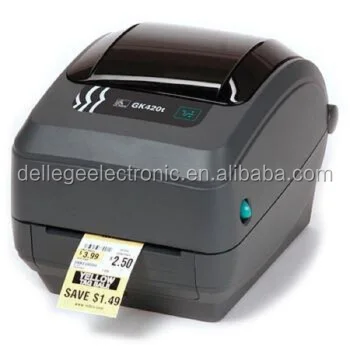 High Efficiency Portable Zebra GK420T 203dpi Direct Thermal / Thermal Transfer Label Printers