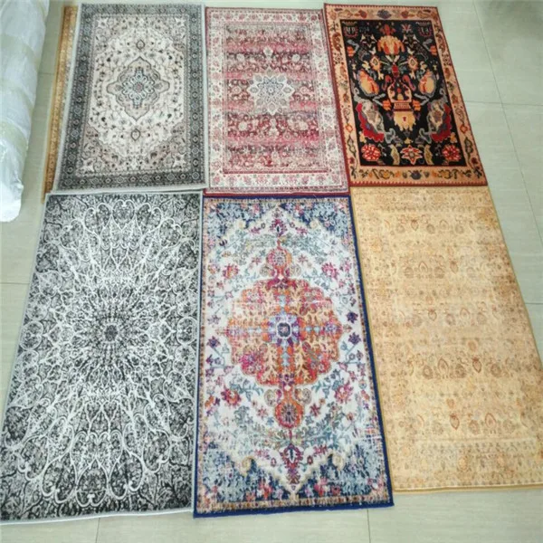 
persian design non woven backing polyester carpt rug 
