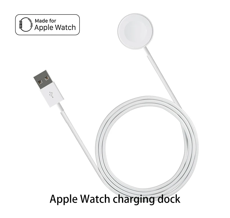 

White magnetic wireless charger for iphone watch series 1 2 3 4