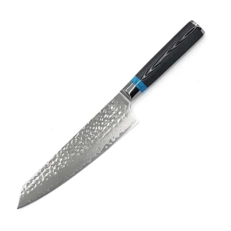 

fba service 67 layer damascus steel knife kiritsuke vg10 with Turquoise handle