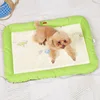 Summer Essential!Ice Silk Pet Cushion Cold Touch Dog Bed 4 Color Stripe Puppy Kennel Cat Mats Reduce the Temperature