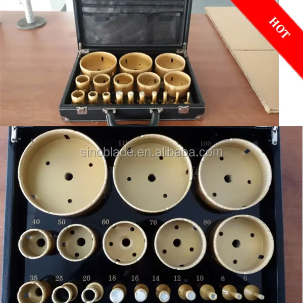 

Porcelain Tile Drilling tools diamond core drill bit kit vacuum brazed tool